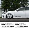 For Opel Vauxhall Crossland X Astra Corsa Ignia Vectra Zafira Grandland Meriva Mokka Car Door Side Stickers and Decals