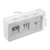 Simple Clock Black Manual Date Week and Time Display Clock for Desk Home Office Use No Batteries Needed