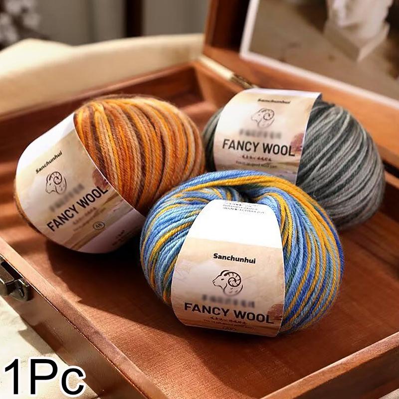 1PC Real Silk Gift Thread Pure Cotton Line Multi-functional Hand Woven Handmade Segmented Dyed Wool Yarn Multi-element