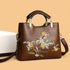 Bags Women's Fashion Handbags Large Capacity Embroidered Middle-aged Bags Ladies Crossbody Shoulder Bags