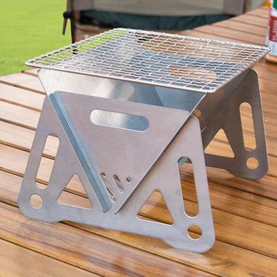 BBQ Grill nešiojamas nerūdijančio plieno sulankstomas universalus lauko kepimo rinkinys, skirtas kepsninėms stovyklauti