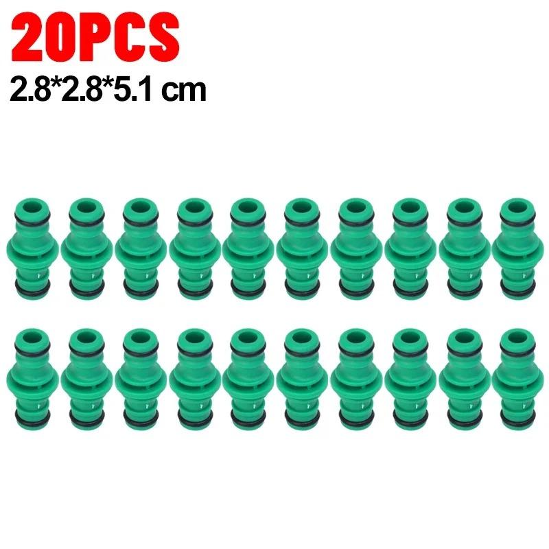 1/5/10/20/30/50pcs Charge Double Plug Water Hose Connectors Extender Garden Tap Pipe Connecting Quick Joint Irrigation Watering Coupling Garden Tools