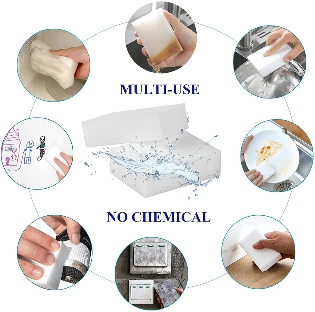 Magic Sponge Multi-functional Cleaning Eraser Melamine Sponge For Kitchen Bathroom Cleaning Accessories 100*60*20mm