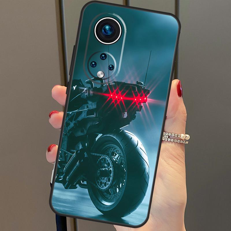 Neon Motorcycle Biker For Huawei P40 Lite P20 P30 Pro Nova 9 Nova 5T P Smart 2019 Case For Honor 50 8X 9X 10i