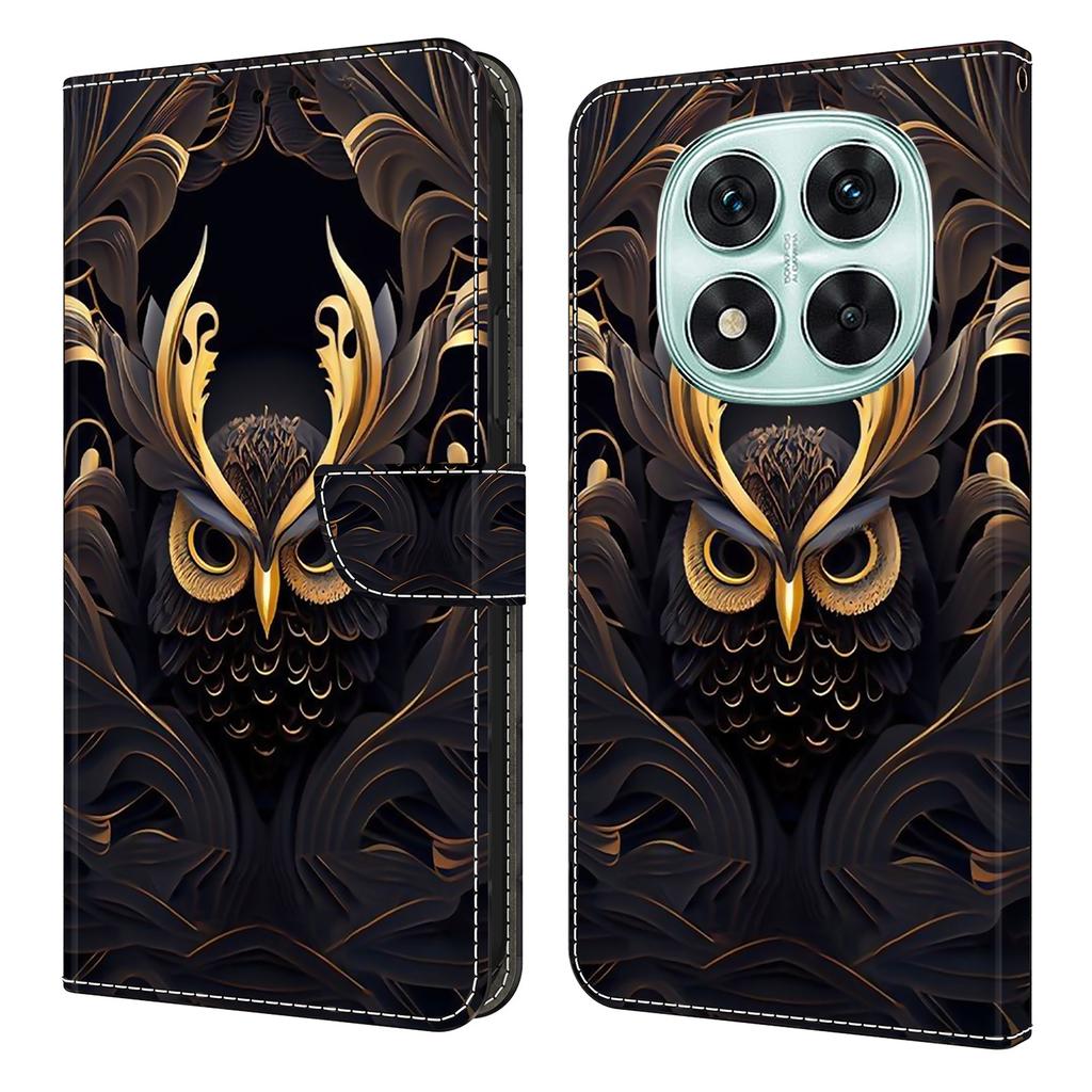 Pro Xiaomi Redmi Note 14 Pro 4G Peněženkové pouzdro Vzorový potisk PU kůže Vyklápěcí Stojánek Kryt na telefon