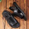 Men Summer Sandals Simple Black Beach Walking Design Lightweight Open Toe Beach Walking Shoes Outdoor Casual Slip On Footwear Da