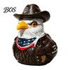 Military Enthusiast Collectible Duck Figurine, Patriotic Veteran Ornament for Car Dashboard, Resin Veterans Independence Day Memorial Statue,