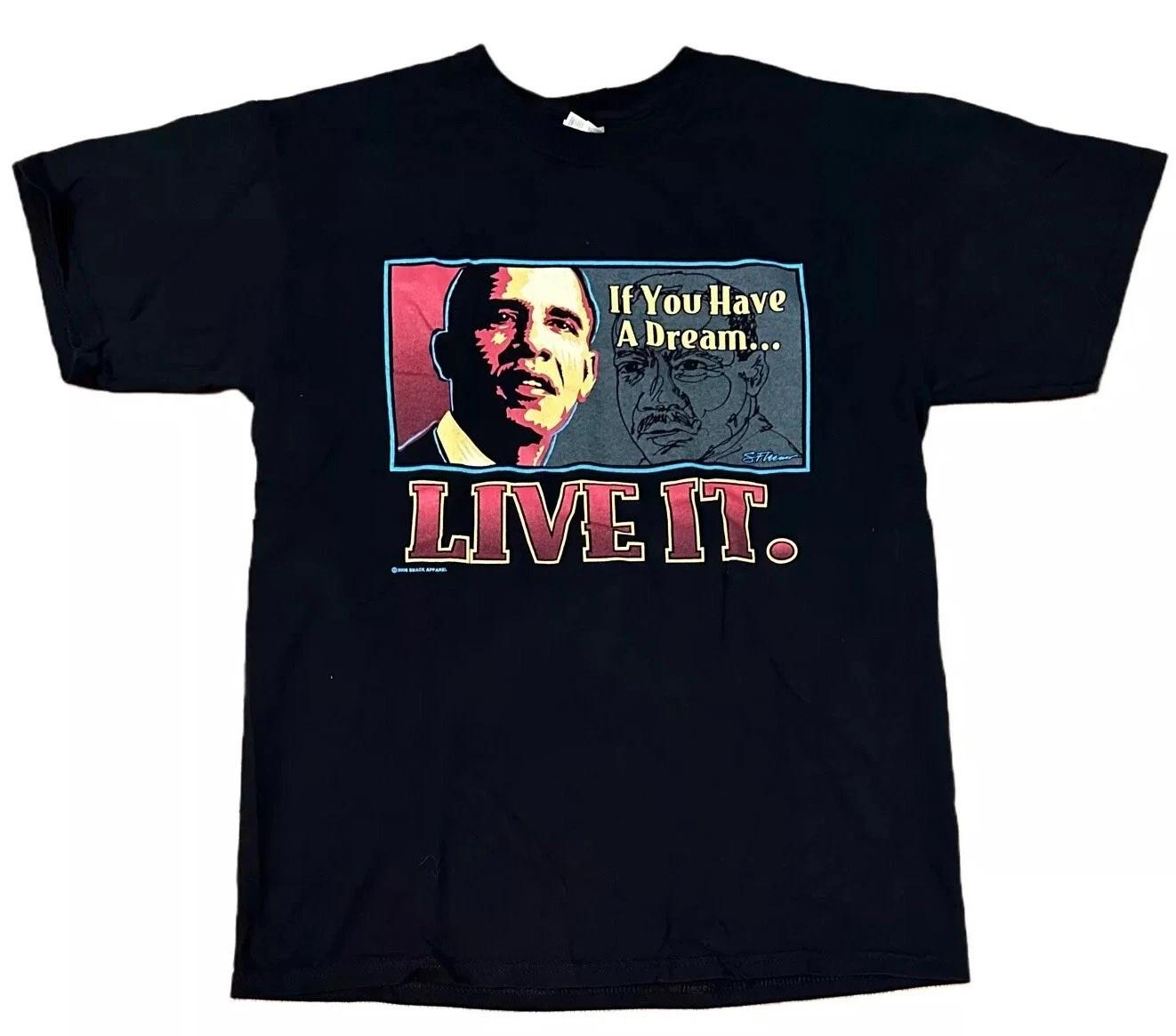 Barack Obama Martin Luther King Jr Dream 2008 Smack Apparel T Shirt Size Medium 3XL