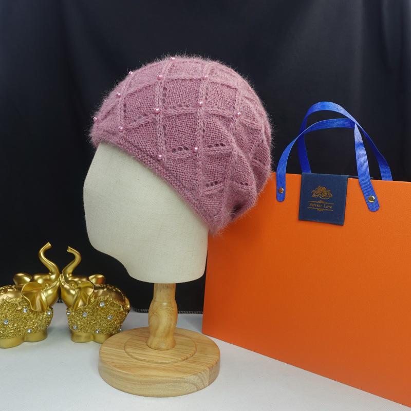 Pălării tricotate la modă pentru femei: Căciuli din lână dublu strat, îngroșate, cu protecție pentru urechi, calde, pentru toamnă și iarnă