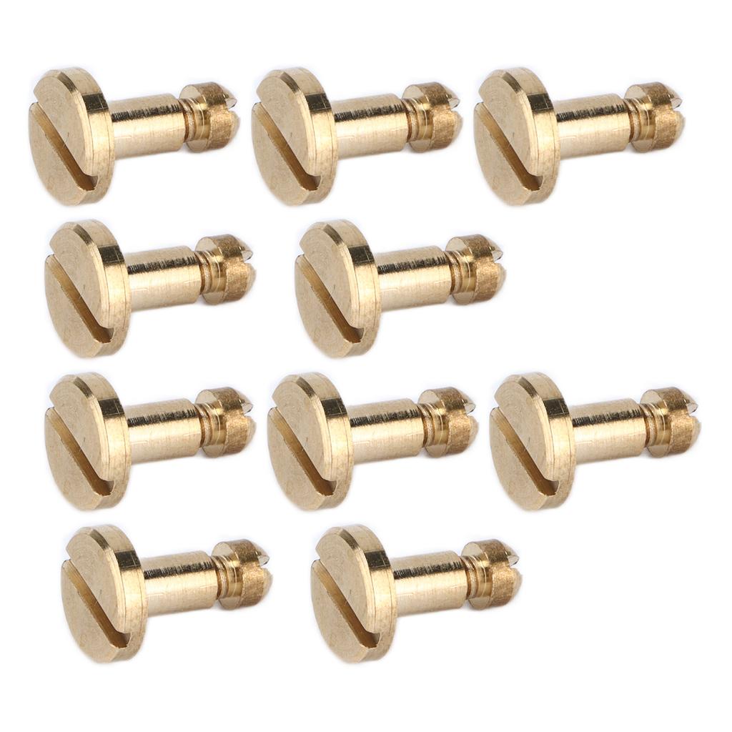 10 Sets Book Binding Screw Easily Binding Disassemble Sturdy DIY Ledger Rivets for Leather Crafts