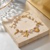 Bohemia Elegant Imitation Pearls Anklet for Women Starfish Seahorse Shell Conch Pendant Bracelet On Leg Beach Barefoot Jewelry