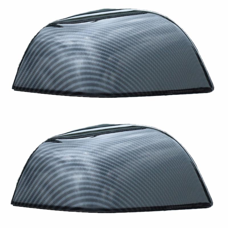 For Tesla Model3/Y Rearview Mirror Protection Case Blackened Carbon Brazed Dimensional Accessory Decorative Bright Carbon Fiber