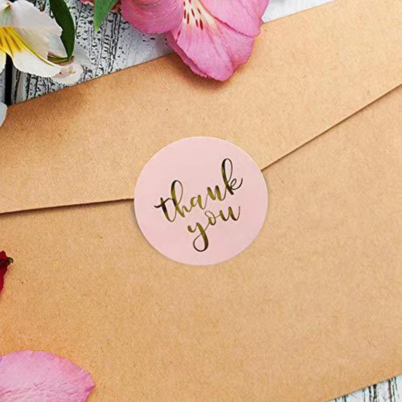 500Pcs 25mm Kraft Paper Sticker for BakingWedding Decor Birthday Party Gift sealingSticker