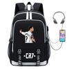 Football Star Collection Teen Primary And Secondary School Student School Bag Usb Men'S And Women'S Casual Backpack