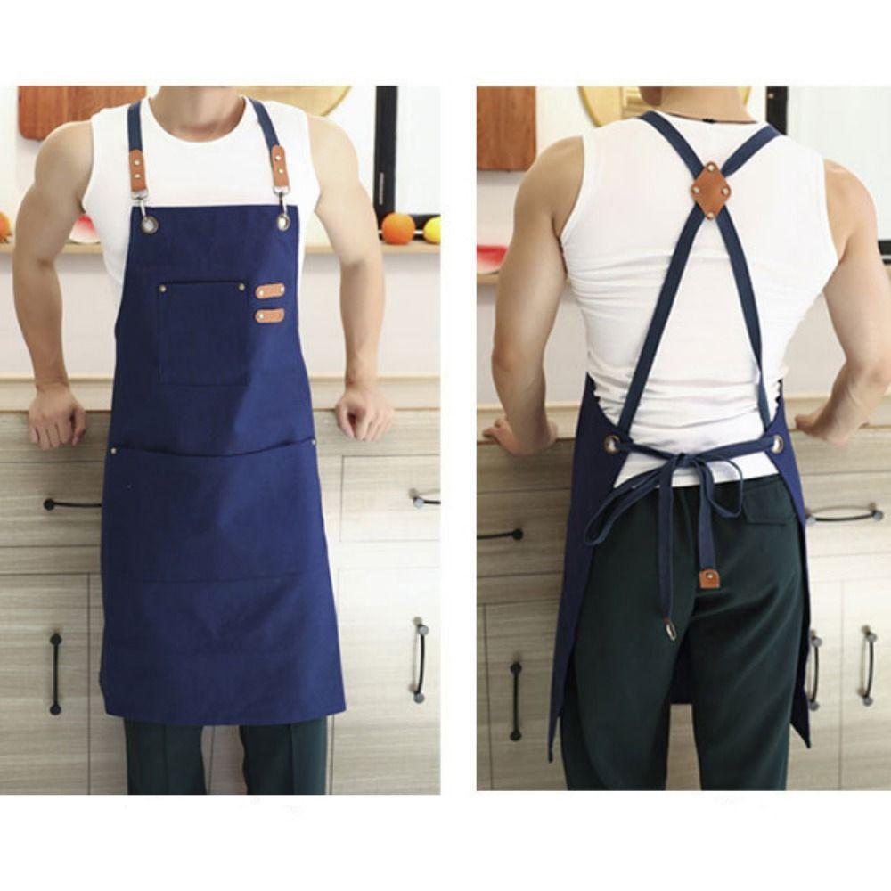 Adjustable Kitchen Apron Oil-proof Chef Apron Household Barista Apron  Grill Restaurant
