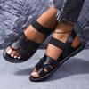 Fashion Women Sandals Comfortable Luxury Ladies Shoes Fashionable Open Toe Women Sandals Beach Shoes Round Toe Elastic Band Flat