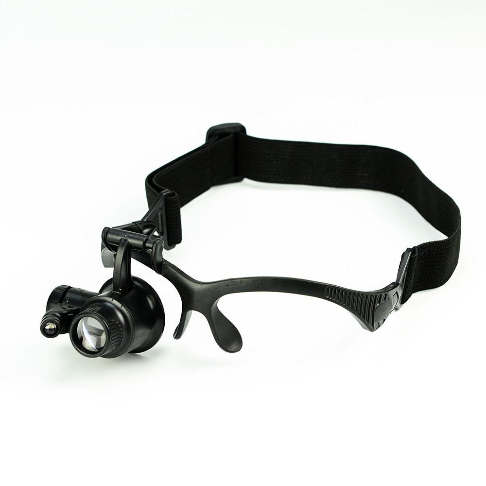 Headband Magnifying Glasses 10X 15X 20X 25X Loupe with Led Monocular Eye Mask Magnifying Glass Replaceable Lens