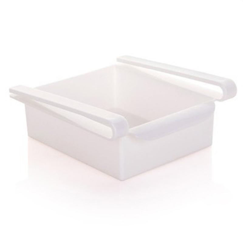 Refrigerator Storage Holder With Layer Partition Hanging Space Saver Shelf Rack Fridge Pull-out Organiser With Layer Partition