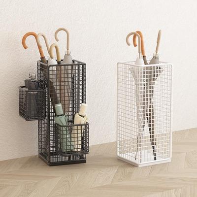 Household Umbrella Stand for Entryway with Storage and Draining