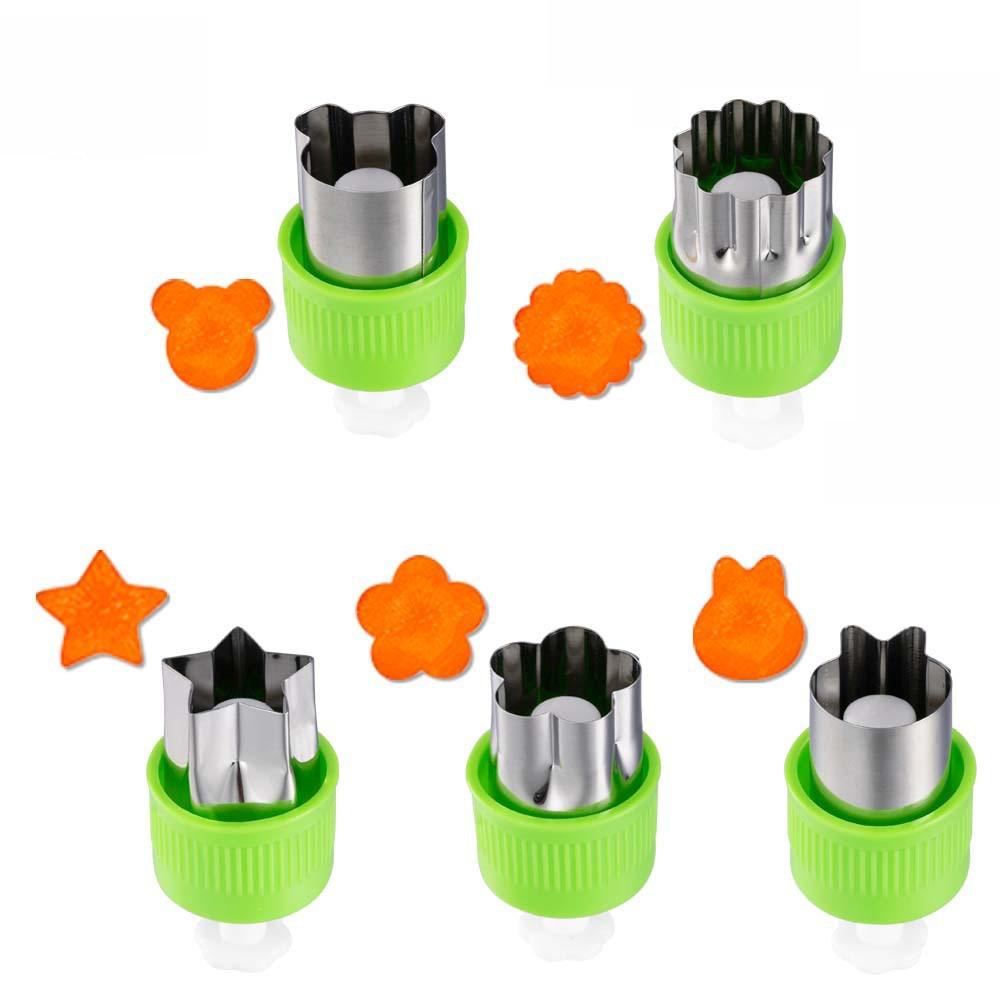 

5Pcs/set Animal Shape Vegetable Fruit Cutter DIY Cookies Fondant Molds Cut Mold Kitchen Supplies S зелёный