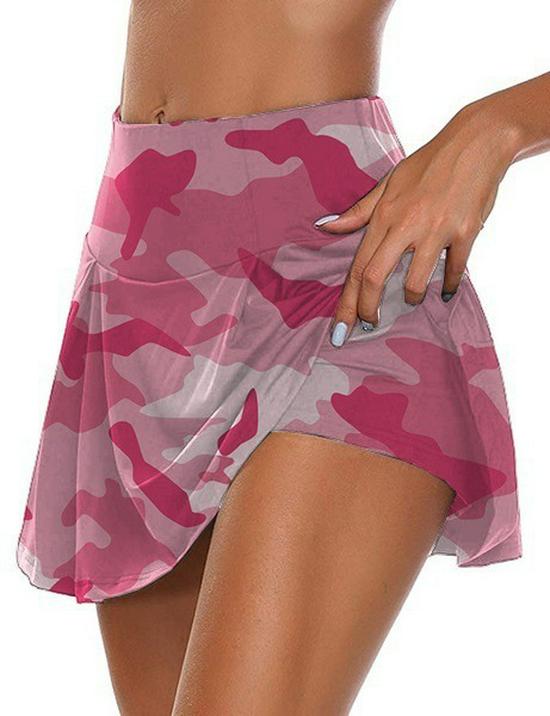 Women's Camouflage High-Waisted Hip-Lifting Casual Outdoor Skort (2020 European Style)