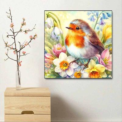 New Arrival 5D DIY Full Circle Diamond Painting "Little Bird" Embroidery Cross Stitch Home Decor Gift