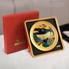 Golden Arowana Three Sheep Prosperity 3D Gold Foil Painting Ornament for Office or Business Opening