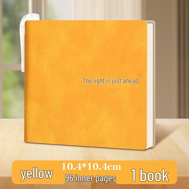 Stylish Cartoon Stamp Mini Notebook: Cute, High-Value, Simple Square Pocket Journal