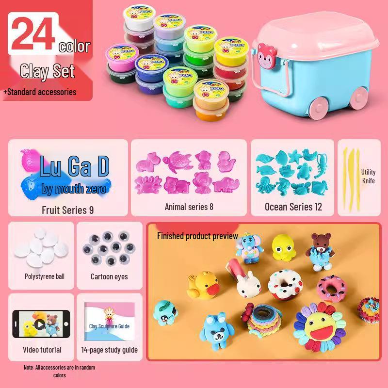 Super Light Non-Toxic Children's Clay Set - 36 Colors of Colored Plasticine for Kindergarten