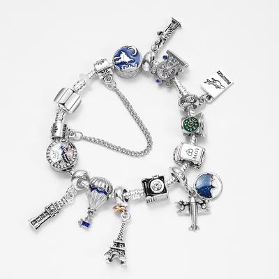 Neue Schmuck Zubehör Mode Cartoon Flugzeug Anhänger Charm Armband Weihnachten Sammlung Blau Starry Sky Armband Mädchen