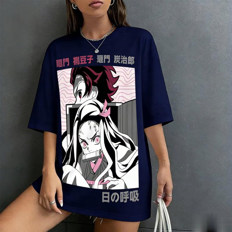 Demon Slayer Nezuko Tanjiro Anime T Shirt Men Women Cotton Short Sleeve Tops Summer 2026 Casual Graphic Tee Manga Streetwear Y2k