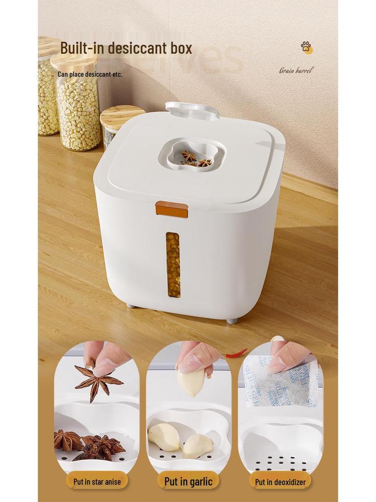Large Pet Food Storage Bin: Moisture-Proof, Sealed Container for Cat & Dog Food