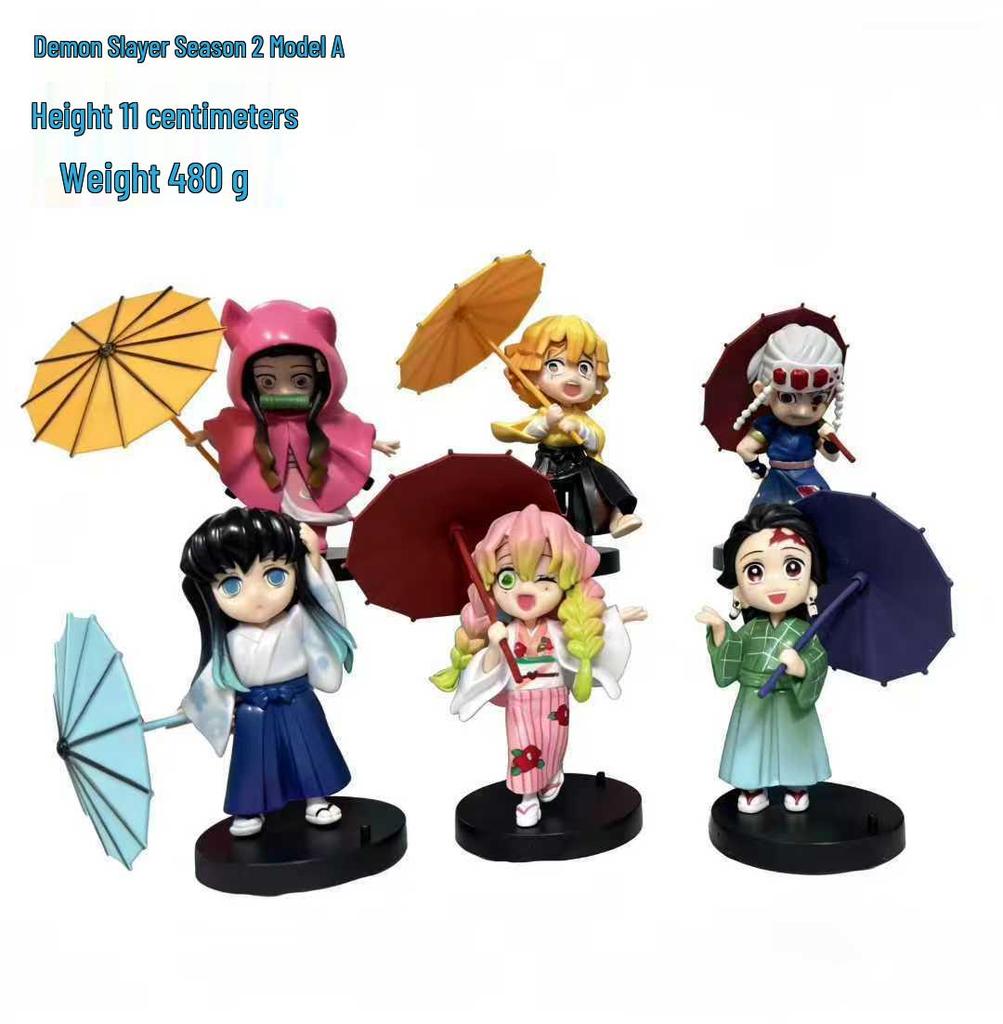 Q-Version Demon Slayer Geburtsblumen Figuren: Tanjiro & Nezuko Anime-Modelle