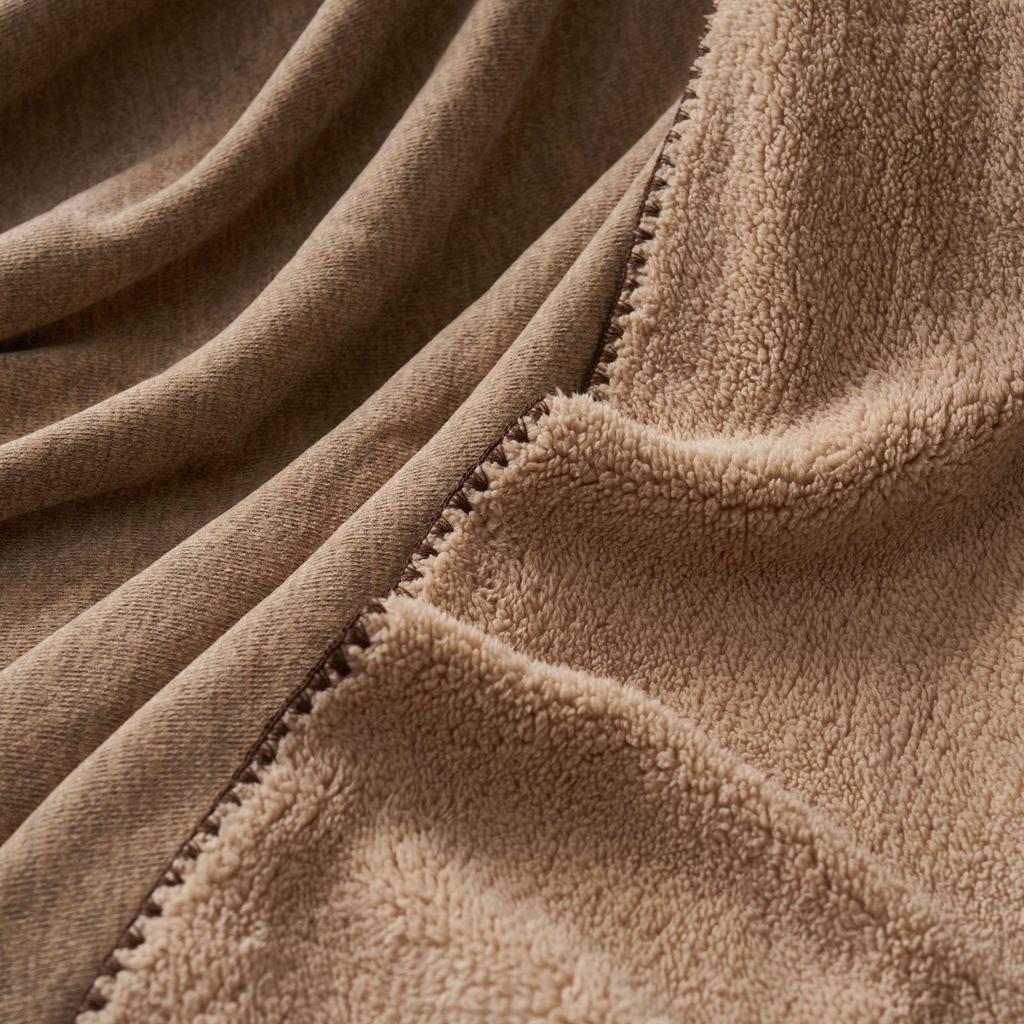 Cozy Knit Velvet Blanket & Shawl - Thick, Warm Cover for Sofa or Office