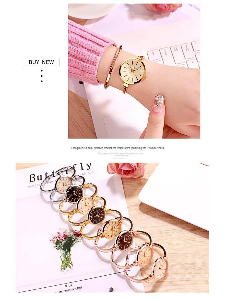 Gedi Women's Luminous Waterproof Bracelet Watch - Large Dial, Simple & Exquisite Design