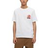 HUGO BOSS T-Shirts Men's White Crew Neck Moderate Straight Fit 50491723-100