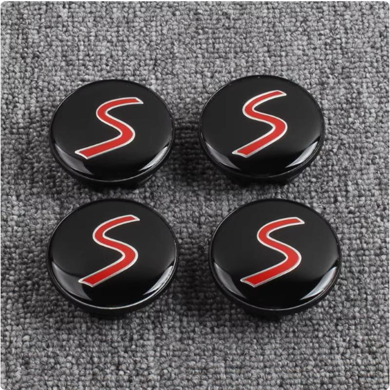 4pcs Mini Wheel Center Caps 54mm wing hupcap Emblem for MINI WORKS S One Countryman R50 R55 R56 R57 R58 R60 R61 car accessories