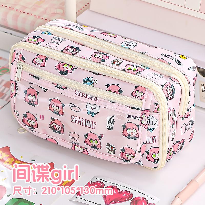 Estojo para meninas, estudantes do ensino fundamental, meninas, estojo de papelaria de alto valor e grande capacidade, estojo para meninas do ensino fundamental