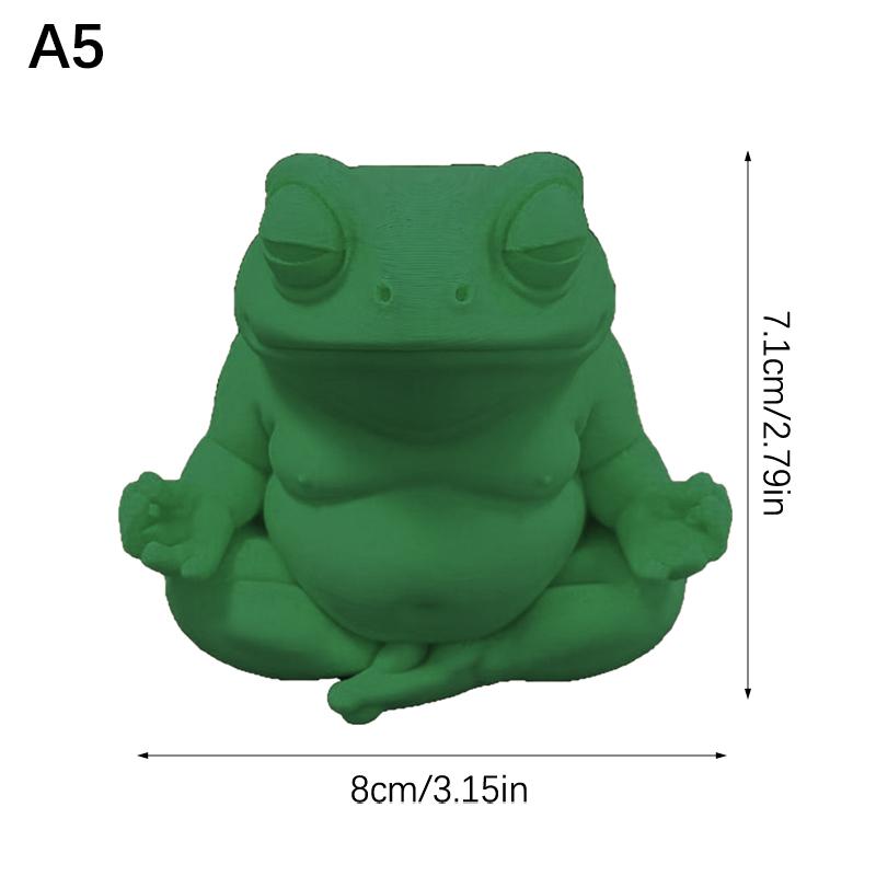 Chubby Meditating Frog Zen Frog Figurines Capybara Statue Spiritual Animal Sculpture Home Office Decor A Perfect Gift
