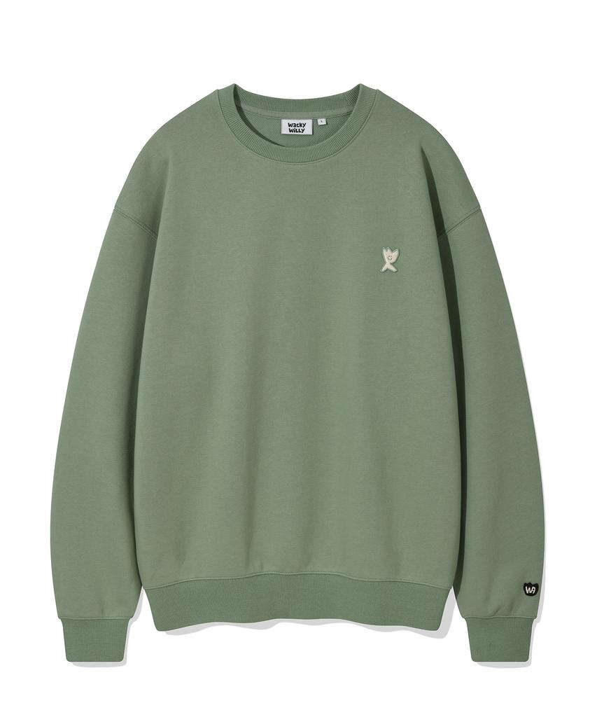 WACKY WILLY Signature Kiki Wappen Sweatshirt Green