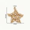 18K Gold Plated Brass Metal With Zircon Five-pointed Star Charms Branch Pendants For Necklace Earrings Jewelry Making