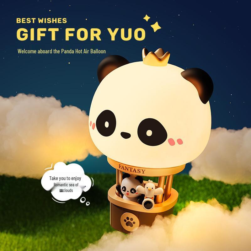 Charming Hot Air Balloon Night Light: Cute Cartoon Lamp & Kids' Gift