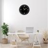 Stylish Metal Wall Clock - Large Size & Home Decor for Living Room, Bedroom & Office - Black