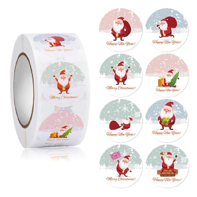 

500x/Set Christmas Label Stickers DIY Santa Snowman Elk Adhesive Sealing Sticker