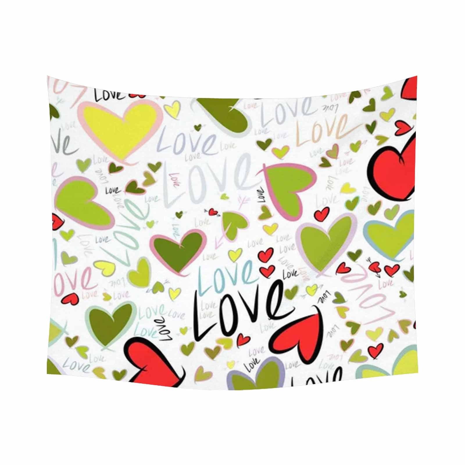 

Colorful Love Hearts Tapestry Vibrant and Romantic Wall Art for a Cheerful Heartwarming and Joyfully Decor Statement 74x94cm(29x37in)