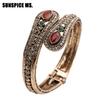Exquisite Turkish Red Resin Retro Bangle Vintage Cuff Bracelet for Women Antique Gold Color Boho Wedding Jewelry Spring Opening