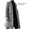 Men Coat Solid Color Turn-down Collar Cardigan Leisure Winter Jacket for Daily Wear