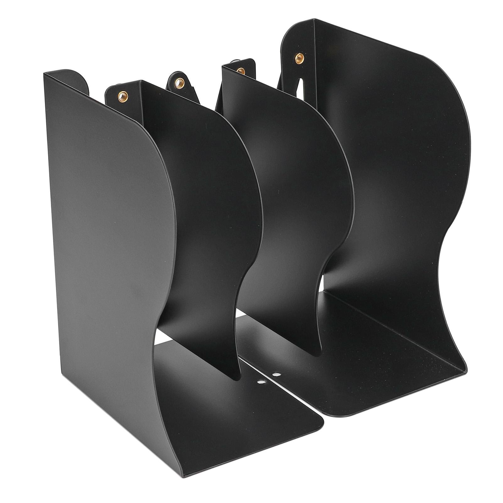 

Подставки для книг Выдвижные простые черные маленькие закругленные края из нержавеющей стали Тонкий дизайн Офисная книга