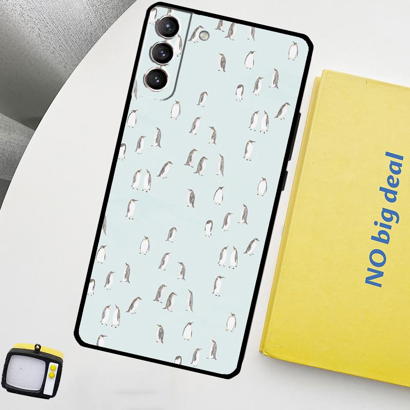 Cute Kawaii Penguin Phone Case For Samsung Galaxy S26 S25 S24 Ultra S20 S21 S22 S23 Plus S10 S24 FE S25 FE Cover