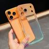 For iPhone 17 Pro Max Case Rhinestone Decor Wave Frame Gradient Design TPU Phone Cover